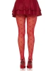 Leg Avenue Love Struck Heart Net Tights rear view - Red