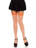 Leg Avenue Nylon Striped Thigh Highs - Orange