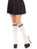 Leg Avenue Ribbed Strirrup Leg Warmers - White