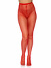 Leg Avenue Spandex Fishnet Pantyhose - Red