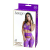 Be Savage 2pc Bralette & Garter Bodystocking - Purple