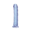 Adam & Eve 7" Crystal Gem Dildo - Blue
