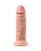 Close-up of thick veined shaft on King Cock 6 inch Chubby dildo - Light