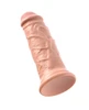 Powerful suction cup base on King Cock 6 inch Chubby strap-on compatible dildo - Light