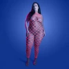 Glow Want It All Reversible Bodystocking & Rhinestone Pasties - Queen Size