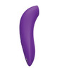 Side profile of the We-Vibe Melt 2 in sage, showing the slim curve made to fit between partners.