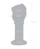 Glas 5" Glass Fist Butt Plug measurement chart