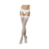 Dreamgirl Sheer Thigh Highs with Back Seam - White
