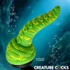 Creature Cocks Tenta Head green silicone wand attachment with sucker-textured tentacle tip.