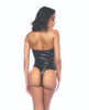 Mapale High Neck Halter Wet Look Bodysuit back view