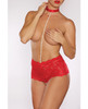 Allure Posh & Spicey Pearl Thong with Collar - Red