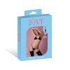 Love Rhinestone Crystal Bra, Panty & Thigh Highs retail box front - Black