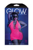Glow Shock Value Net Halter Dress with Open Back