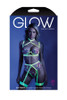 Glow In A Trance Harnessed Cage Bra, Garter Belt & Panty