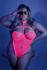 Glow All Nighter Harnessed Bodysuit with Open Back