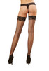 Dreamgirl Fishnet Thigh Highs with Back Seam & Stay-Up Silicone Lace Top