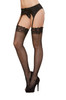 Dreamgirl Fishnet Thigh Highs with Lace Top