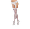 Dreamgirl Sheer Garter Belt Pantyhose - White