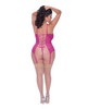 Exposed Lace Halter Basque & G-String Set