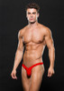 Envy Zip Up Low Rise Thong - Red