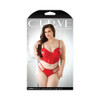 Curve Carmen Wetlook Cropped Bustier & Matching Cage Panty