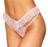 Dreamgirl Floral Flutter G-String with "V" Shaped Waistline