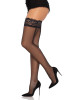 Leg Avenue Stay Up Lace Top Sheer Thigh Highs with Faux Lace Up Backseam Leg Avenue Stay Up Lace Top Sheer Thigh Highs with Faux Lace Up Backseam