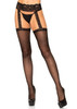 Leg Avenue Sheer Lace Top Stockings with Garter Belt - Black Leg Avenue Sheer Lace Top Stockings with Garter Belt - Black