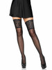 Leg Avenue Spandex Sheer Thigh Highs with 5" Silicone Stay Up Lace Top