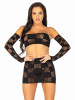 Leg Avenue Checkerboard Bandeau, Mini Skirt, & Arm Warmers Leg Avenue Checkerboard Bandeau, Mini Skirt, & Arm Warmers