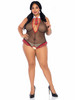 Leg Avenue School Girl Crotchless Fishnet Teddy - Plus Size Leg Avenue School Girl Crotchless Fishnet Teddy - Plus Size