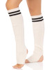 Leg Avenue Ribbed Strirrup Leg Warmers - White Leg Avenue Ribbed Strirrup Leg Warmers - White