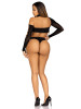 Leg Avenue Cut Out Thong Back Bodysuit - Black Leg Avenue Cut Out Thong Back Bodysuit - Black