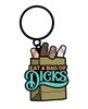 Wood Rocket Enamel Keychains - Eat A Bag Of Dicks