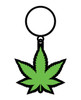 Wood Rocket Enamel Keychains - Weed Leaf
