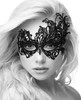 Ouch! Black & White Royal Lace Eye-Mask