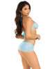 Leg Avenue 3pc Rhinestone Wrap Around Bra Top, Panty, & Sarong