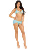 Leg Avenue 3pc Rhinestone Wrap Around Bra Top, Panty, & Sarong