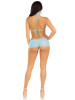 Leg Avenue 3pc Rhinestone Wrap Around Bra Top, Panty, & Sarong