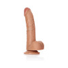 RealRock 8" Curved Realistic Dildo with Balls