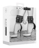 Ouch! Black & White Plush Bonded Leather Ankle Cuffs