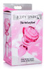 Booty Sparks Pink Rose Glass Anal Plug - Small