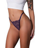 Exposed Leather & Lace Collection Lace Thong