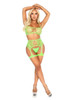 Leg Avenue 2pc Fishnet Bra Top & Garter Harness - Green Leg Avenue 2pc Fishnet Bra Top & Garter Harness - Green