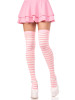 Leg Avenue Nylon Striped Thigh Highs - Pink Leg Avenue Nylon Striped Thigh Highs - Pink