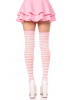 Leg Avenue Nylon Striped Thigh Highs - Pink Leg Avenue Nylon Striped Thigh Highs - Pink