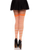 Leg Avenue Nylon Striped Thigh Highs - Orange Leg Avenue Nylon Striped Thigh Highs - Orange
