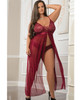 G World 2pc Empire Waist Laced Sheer Long Dress & Panty