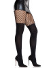 Leg Avenue Opaque Garter Illusion Tights with Net Thigh Detail