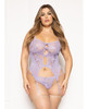 Seven Til Midnight 2pc Lace & Mesh Cami & Panty Set - Queen Size